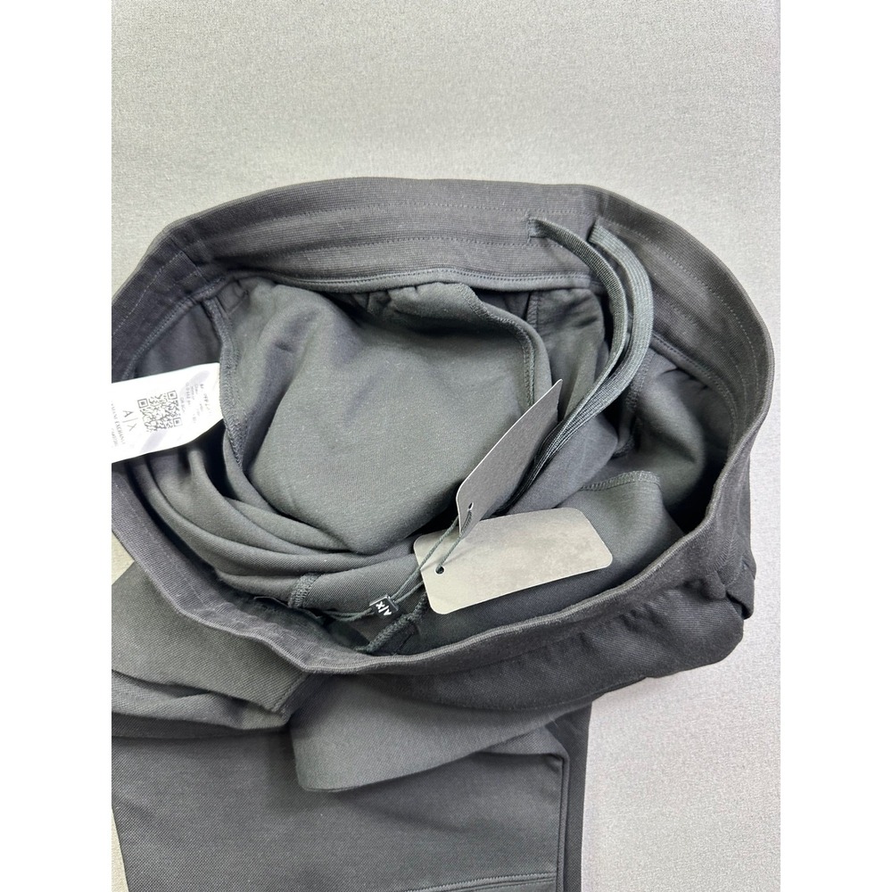 Armani Exchange Men's Black Pique Tapered Trousers XL 6KZPFP ZJ6MZ New - Picture 4 of 15